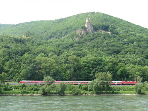 Train Service in the Rhine River Valley of Germany