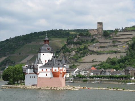 Pfalz Castle (Die Pfalz) on the Rhine River
