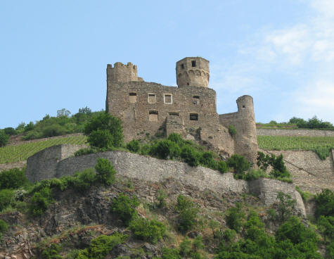 Ehrenfels Castle on the Rhine River