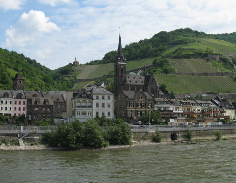 Lorch Church on the Rhine River