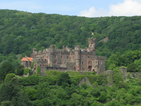 Rheinstein Castle on the Rhine River, Germany